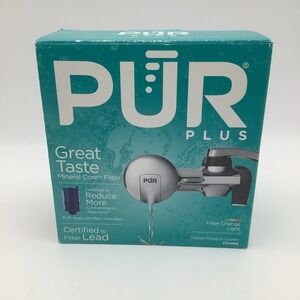 PUR PLUS Faucet Mount Water Filtration System Chrome PFM400H Lead Reduction New